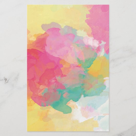 パステルウォーターカラー 便箋 (正面)