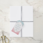 パステルウォーターカラーSweet sixteenサンキューアクア ギフトタグ (より糸付き)