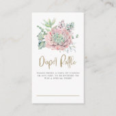 パステルウォータースカラー多肉乳類おむつラッフル エンクロージャーカード (正面)