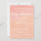 パステルウォーターストライプカラーブライダルシャワーカスタム 招待状 (裏面)