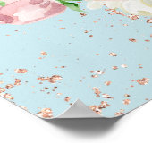 パステルウォーターバラカスタマイズ名付 ポスター (角)