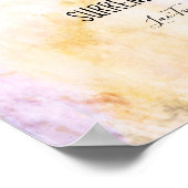 パステルウォーター感動的カラー禅引用文ラオチュ ポスター (角)