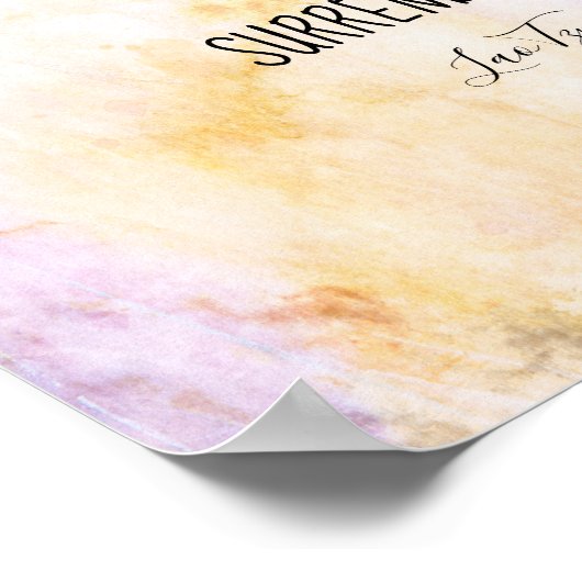 パステルウォーター感動的カラー禅引用文ラオチュ ポスター (角)