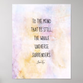 パステルウォーター感動的カラー禅引用文ラオチュ ポスター (正面)