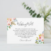 パステルウォーター結婚カラーフローラの願い井戸 招待状 (スタンド正面)