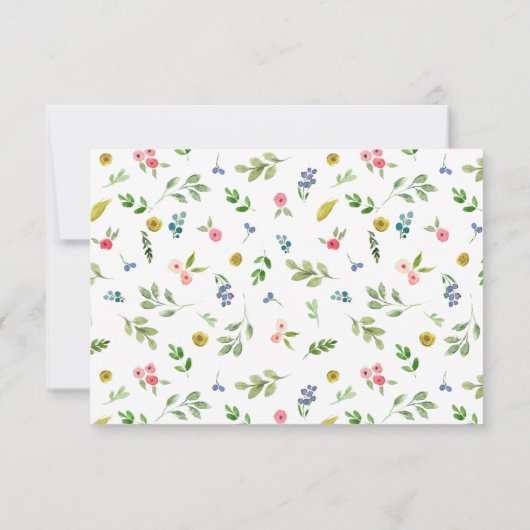 パステルウォーター結婚カラーフローラの願い井戸 招待状 (裏面)