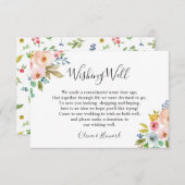 パステルウォーター結婚カラーフローラの願い井戸 招待状 (正面/裏面)