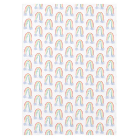 パステルウォーター絵を描カラーレインボーキッズ テーブルクロス (正面)