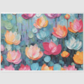 パステルウォーター色の色彩の鮮やか《植物》スイレンデクページ 薄葉紙 (正面)