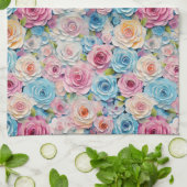 パステルウォーター色彩の鮮やかカラー キッチンタオル (折り畳み)