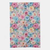 パステルウォーター色彩の鮮やかカラー キッチンタオル (縦)