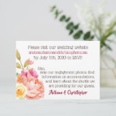 パステルウォーター花模様結婚ズWebサイト エンクロージャーカード (スタンド正面)