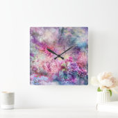 パステルウォールクロックのコンポジション スクエア壁時計 (ホーム)