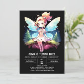 パステルウッズフェアリー誕生日 招待状 (スタンド正面)