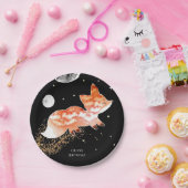 パステルウッドランドキツネ誕生日 ペーパープレート (パーティー)