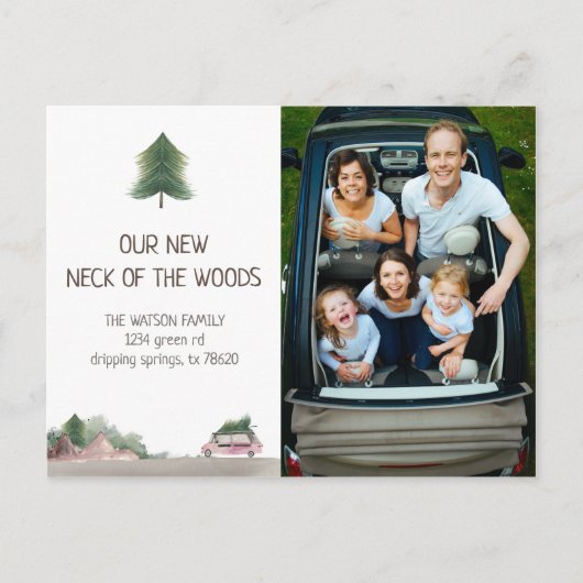 パステルウッドランド移動案内はがき 案内ポストカード (正面)