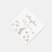 パステルウッドランド |赤ちゃんシャワーペーパーナプキン スタンダードカクテルナプキン (角)