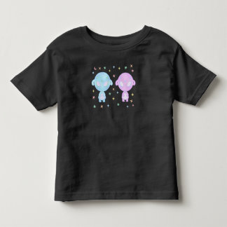 パステルエイリアンツインシスターズ | かわいい宇宙のかわいさ トドラーTシャツ