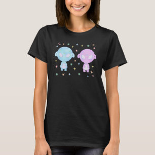 パステルエイリアンツインシスターズ かわいい宇宙のかわいさ Tシャツ