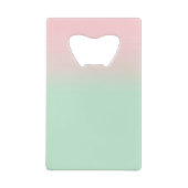 パステルエステティックミュートグラデーションピンクミントグリーン クレジットカード栓抜き (裏面)