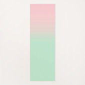 パステルエステティックミュートグラデーションピンクミントグリーン ヨガマット (正面)