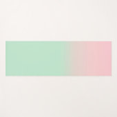 パステルエステティックミュートグラデーションピンクミントグリーン ヨガマット (正面(横))