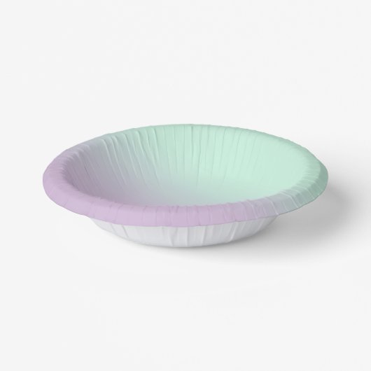 パステルエステティックミントと薄紫グラディエントグラデーション ペーパーボウル (傾斜あり)