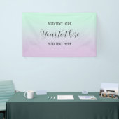 パステルエステティックミントと薄紫グラディエントグラデーション 横断幕 (トレードショー)