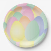 パステルエッグイースターお祝い紙プレート ペーパープレート (正面)