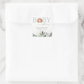 パステルエレガントかわいいボホライオンの葉ベビーシャワー スクエアシール (バッグ)