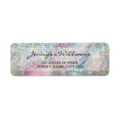 パステルエレガントアルコールインクホログラフィックグリッター ラベル (正面)