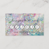 パステルエレガントアルコールインクホログラフィックグリッター ロイヤリティカード (正面)