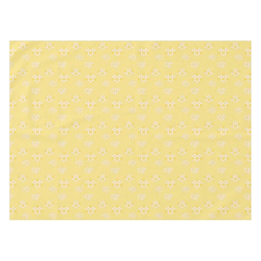 パステルエレガントイエローハニカムベビーシャワー テーブルクロス (正面(横))