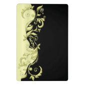 パステルエレガントイエロー華美デザイン ミニクリップボード (裏面)