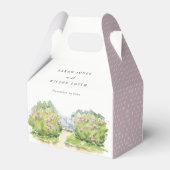 パステルエレガントウォーターカラーコテージ庭園の結婚式 フェイバーボックス (裏面サイド)