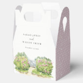 パステルエレガントウォーターカラーコテージ庭園の結婚式 フェイバーボックス (オープン)