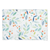 パステルエレガントウォーターカラーズボタニックパターン 枕カバー (正面)