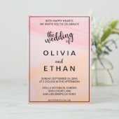 パステルエレガントウォーターカラーダスティ抽象芸術結婚ズ 招待状 (スタンド正面)