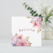 パステルエレガントウォーターカラーフラワーズサンキューカード サンキューカード (スタンド正面)