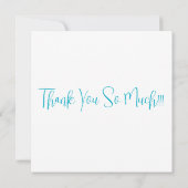 パステルエレガントウォーターカラーフローラゼブラ サンキューカード (裏面)