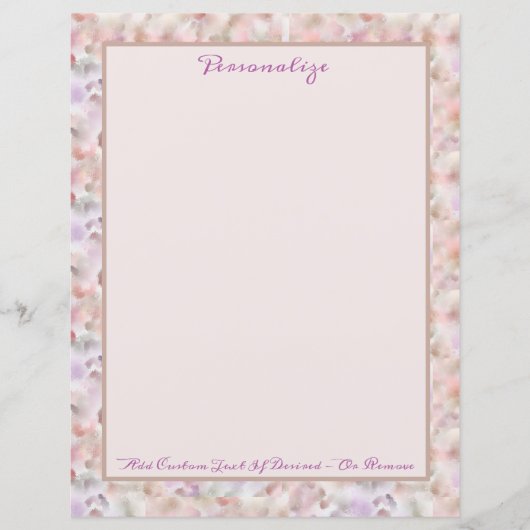 パステルエレガントウォーターカラー抽象芸術のパーソナライズ (正面)