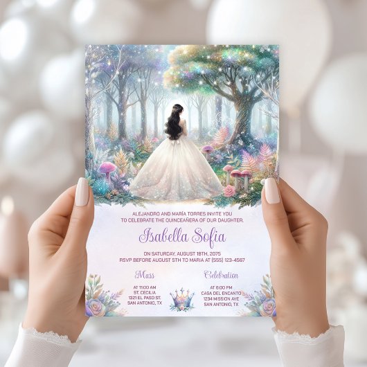 パステルエレガントエンチャントフォレストキンセアニラ 招待状