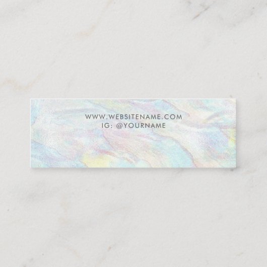 パステルエレガントオペアルイヤリングディスプレイ スキニー名刺 (裏面)