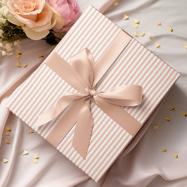 パステルエレガントオレンジシンストライプ ラッピングペーパー