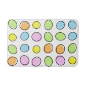 パステルエレガントカラフルレトロ楕円パターン バスマット (正面)