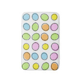 パステルエレガントカラフルレトロ楕円パターン バスマット (正面縦)