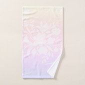 パステルエレガントカラークッションの花柄 バスタオルセット (ハンドタオル)