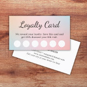 パステルエレガントカラーグラデーションサロン ロイヤリティカード