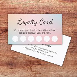 パステルエレガントカラーグラデーションサロン ロイヤリティカード