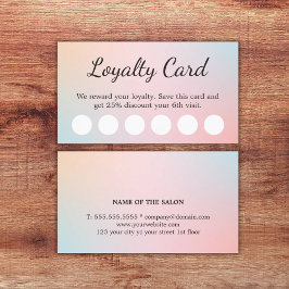 パステルエレガントカラーグラデーションサロン ロイヤリティカード